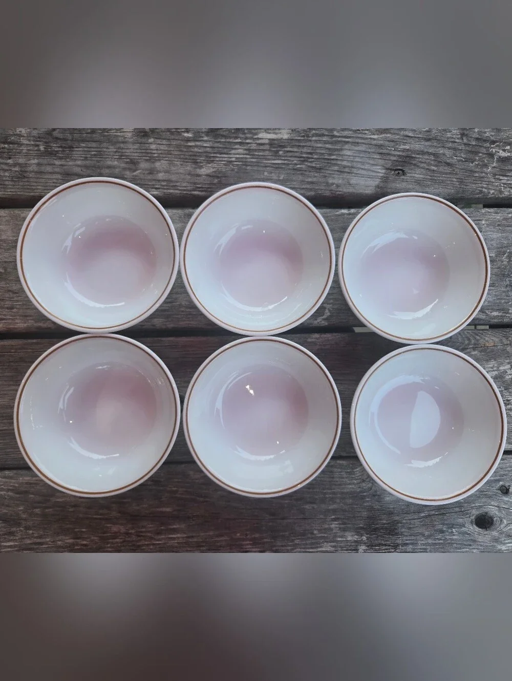 6- Vintage Corelle Livingware by Corning Soup Cereal Bowls - Indian Summer